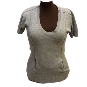 Banana Republic Heritage Collection Gray/Blue Wool Blend  Sweater Sz XS